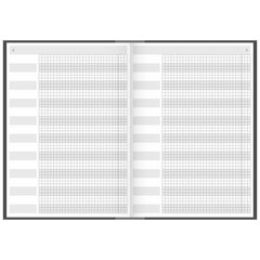 Protokoll- und Konferenzbuch | A4, kariert, schwarz