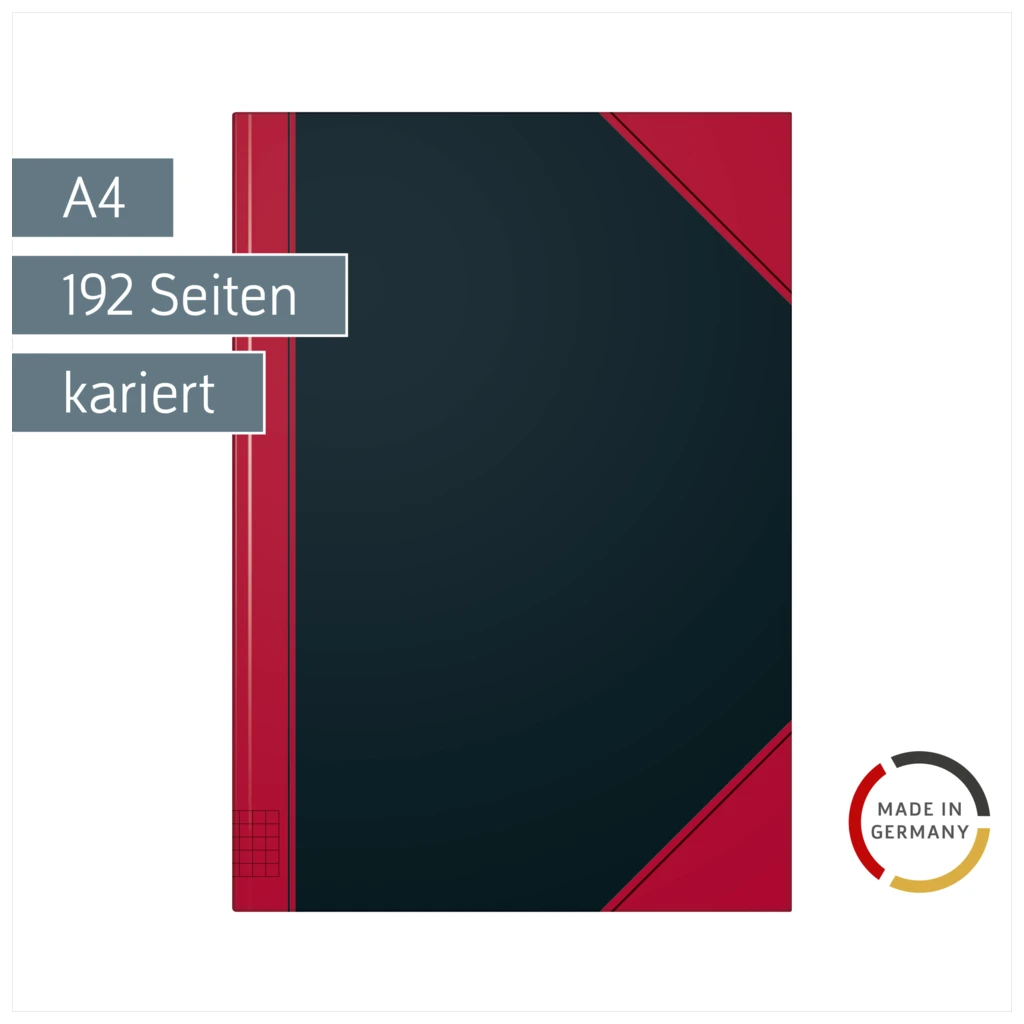 Notizbuch Chinabuch | A4, kariert, schwarz