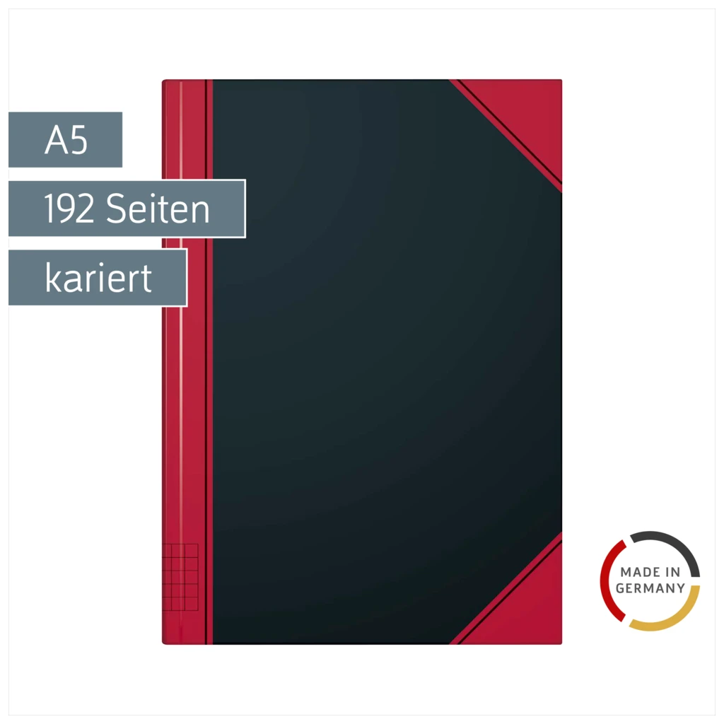 Notizbuch Chinabuch | A5, kariert, schwarz