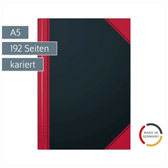 Notizbuch Chinabuch | A5, kariert, schwarz