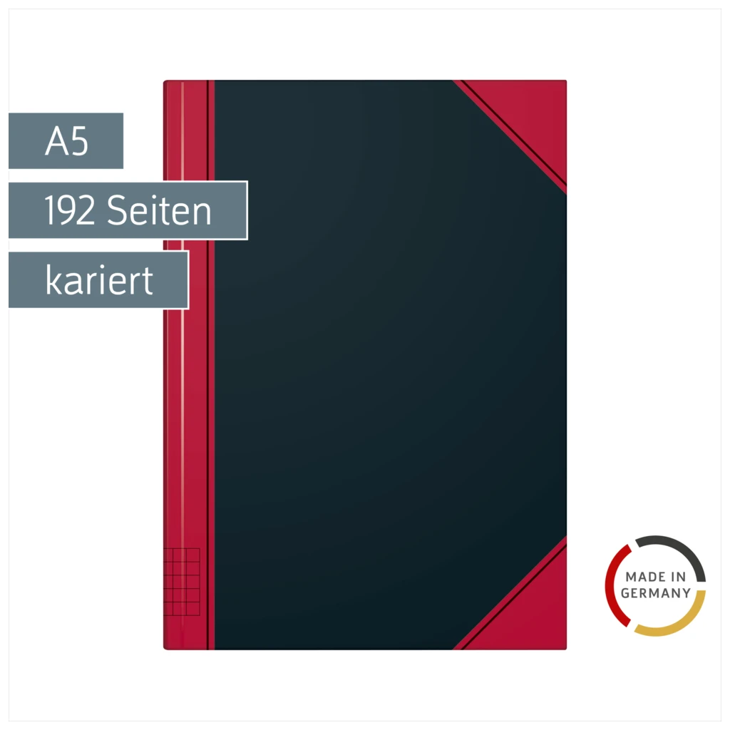 Notizbuch Chinabuch | A5, kariert, schwarz