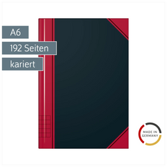 Notizbuch Chinabuch | A6, kariert, schwarz