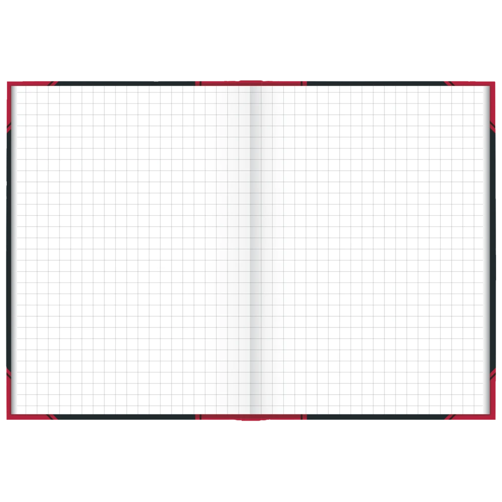 Notizbuch Chinabuch | A6, kariert, schwarz