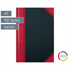 Notizbuch Chinabuch | A7, kariert, schwarz