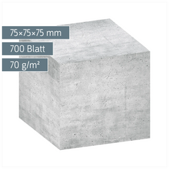 Zettelwürfel „Beton“ | 700 Blatt, grau