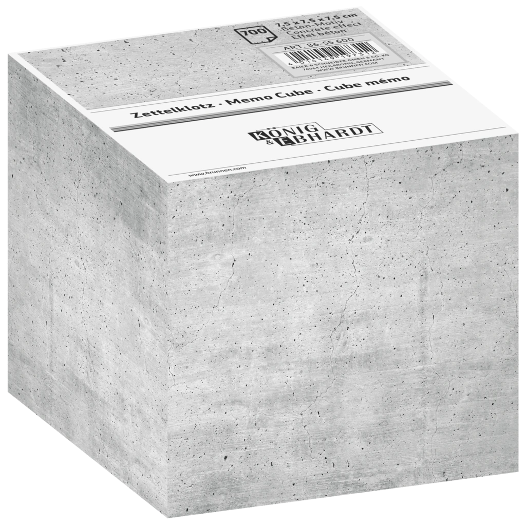 Zettelwürfel „Beton“ | 700 Blatt, grau