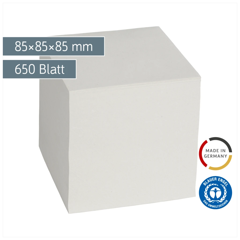 Zettelwürfel Recycling | 650 Blatt, grau